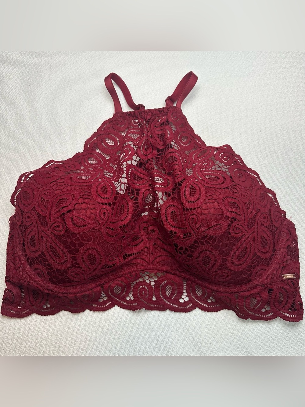 VS PINK Maroon Push-up Lace Bralette